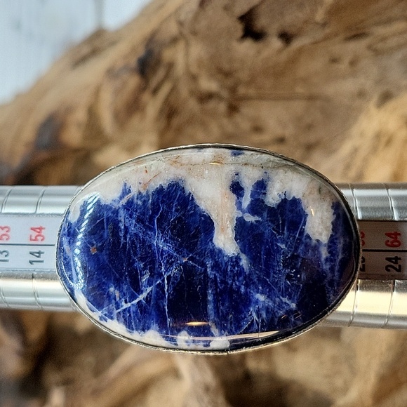 Beautiful Adjustable Sodalite Ring - 925 Plated - NWT - Picture 5 of 7